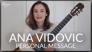 Ana Vidovic  Personal message to all Classical Guitar fans amp quotTears in Heavenquot by Eric Clapton [upl. by Rogerio603]