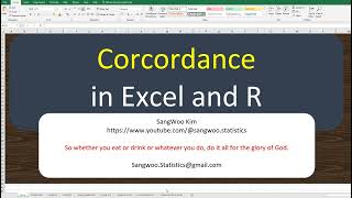 274 Concordance from Cox PH in Excel and R [upl. by Bonni]