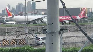 PH AirAsia A320 RPC8189 landing from DMK and PAL 7773F6ER RPC7778 taxiing [upl. by Asilehc]