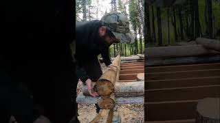 Off Grid Cabin Build Alaska alaska wood cabinbuild offgridcabin woodworking cabinliving diy [upl. by Iramat]