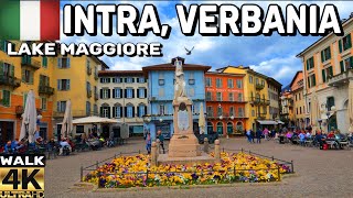 4k 🇮🇹 LAGO MAGGIORE ITALY  INTRA  VERBANIA WALKING TOUR  4K 60FPS [upl. by Madriene]