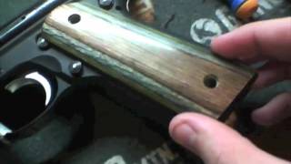 Tutorial on how to put any 1911 grips on a Ruger 2245 [upl. by Drogin600]