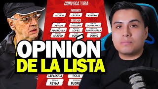 ALEX opina de la LISTA CONVOCADOS PERU [upl. by Leigh]