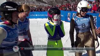 Olympic Ski Jumping Trials  Sarah Hendrickson Rebounds From Injuries To Make Olympic Team [upl. by Neimad]