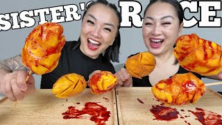 SISTERS RACE TIKTOK VIRAL CHAMOY amp TAJIN MANGO  SASVlogs [upl. by Oxley140]