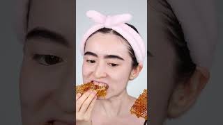 Eating Honeycomb honeycomb mukbang eating honey shorts [upl. by Damalis396]