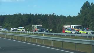 QFRS  QPS  QAS  On Scene of MVA Truck accident on Bruce Highway Read description [upl. by Lora15]