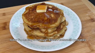 Sourdough discard buttermilk pancakes recipe cooking pancakes recipes [upl. by Eidac]