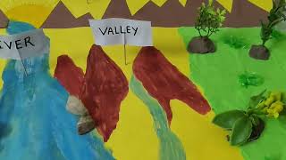 how to make landforms project for class 3 student  school projects [upl. by Tichonn387]