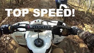 Suzuki LTZ400 OffRoad Top Speed [upl. by Tnattirb]