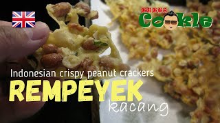 EN Recipe REMPEYEK KACANG  Indonesian crispy peanut crackers [upl. by Eidarb]