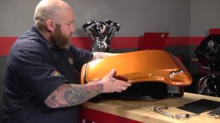 How to Motorcycle Saddlebag Latch Cover Installation [upl. by Bernat]