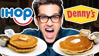 IHOP vs Dennys Taste Test  FOOD FEUDS [upl. by Bradman]