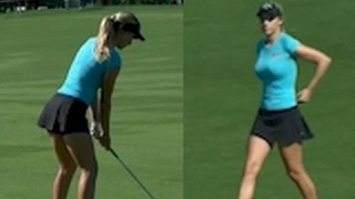 Paige Spiranac Golf Highlights 2015 Omega Dubai Masters LPGA [upl. by Edmead]