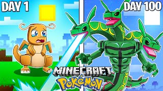 I Survived 100 DAYS as a DRAGON POKEMON in Minecraft [upl. by Hayott515]