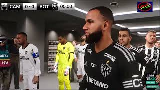 pes simulação athletico MG vs botafogo gameplay ultra Realista simulação gameplay [upl. by Marje]