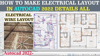 Electrical Layout in AutoCAD 2022 Advance  how to learn electrical drawing in very easy step [upl. by Arlo]