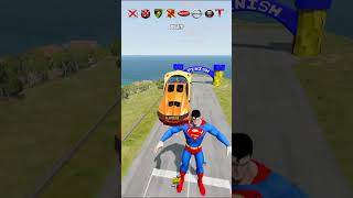 Cars vs Marvel Characters  BeamNG Drive shorts [upl. by Haram]