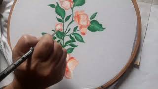 Floral Bunch Fabric Painting [upl. by Mazel]