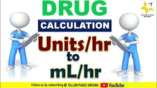 Drug calculation for Nurses  Converting Unitshour to mLhour  Using infusion pump  PART3 [upl. by Fleeman]