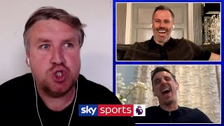 Neville and Carragher react to HILARIOUS football impressions Carragher Rooney Neville Rodgers [upl. by Neural43]