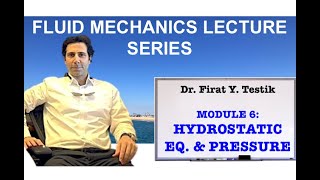 MODULE 6  Fluid Statics Hydrostatic Pressure Piezometric Pressure Absolute and Gage Pressure [upl. by Millburn]