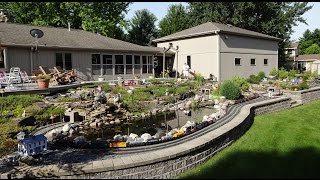 Large Private Model Railroad RR LGB G Scale Gauge Train Layout of Dennis Cipcichs awesome trains [upl. by Davita606]