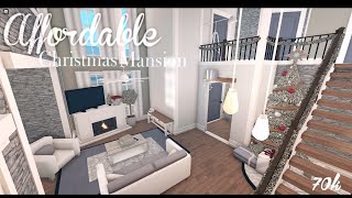 2 Story Affordable Christmas Family Mansion  70k  Roblox Bloxburg  House Build [upl. by Alejoa658]