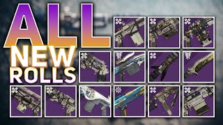 Moon amp Dreaming City Weapons ALL New Random Rolls  Destiny 2 Season of the Splicer [upl. by Siravrat]