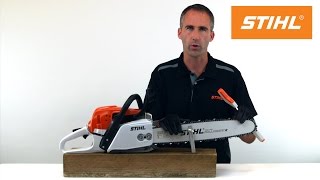 How to sharpen your chainsaw using STIHL 2in1 guide system [upl. by Trude]