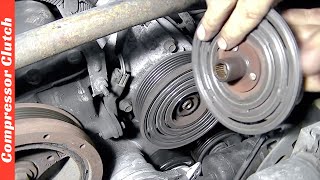 REPLACE Car AC Clutch Without Removing Compressor EN [upl. by Lectra]