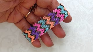 Neon Chevron Bracelet detailed video on my channel [upl. by Thorlie]