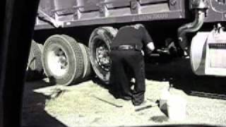 changing a semi truck tire [upl. by Adrian]