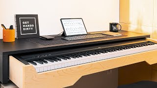 I Made a Desk with BuiltIn Piano Keyboard  Tiny Apartment Build Ep 18 [upl. by Aelanej]