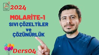 Sıvı Çözeltiler ve Çözünürlük  Molarite 04 [upl. by Ardnaiek912]