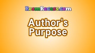 Authors Purpose eLearning Reading Lesson for Kids [upl. by Franz]