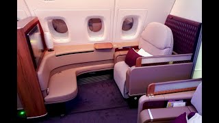 Experience Luxury with QATAR AIRWAYS A380 First Class [upl. by Ezar693]