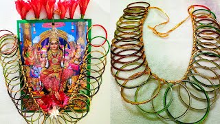 Aadi Pooram Valayal Malai  Bangle Garland Making  DIY Bangle Malai for Ambal  Aadi Pooram Special [upl. by Chadabe]