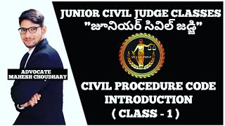 DM  CLASS1 II CPC II INTRODUCTION II JUNIOR CIVIL JUDGE II TELANGANA  ANDHRA PRADESH [upl. by Killoran]