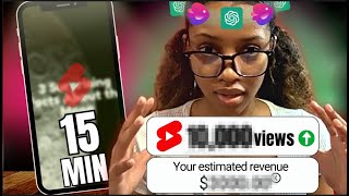 How I Made Monetizable FACELESS YOUTUBE SHORTS Using Ai In 15 Minutes STEPBYSTEP With RESULTS [upl. by Dillie]