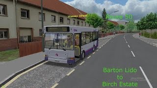 Omsi 2 Bowdenham V4 50 Barton Lido to Birch Estate Dennis Dart [upl. by Nrubloc]