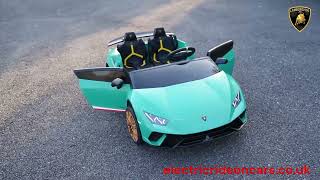 2 Seater Kids Ride on Car Lamborghini Huracan Performante 24v electric [upl. by Ade]