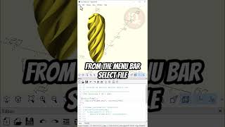 OpenScad Export as 3MF 3dprinting openscad openscadtutorial [upl. by Esbenshade724]
