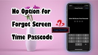 No Option for Forgot Screen Time Passcode [upl. by Abercromby]