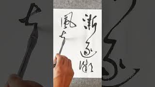 漸逐漸微風聲，依依猶在耳。中國書協會員黨現強先生書法作品。chinesecalligraphy chinesewriting [upl. by Dari]