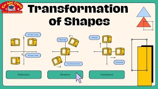 Reflection Rotation and Translation for Grade 7 Students  Transformation of Shapes [upl. by Sicard]