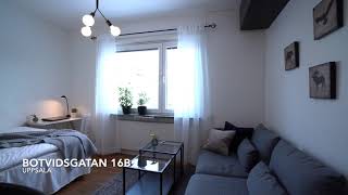 Botvidsgatan 16B  1a · 18m2  Fålhagen  Via Notar mäklare Uppsala [upl. by Ojillek]