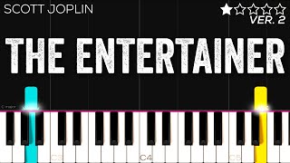 Scott Joplin  The Entertainer  EASY Piano Tutorial [upl. by Sevart]