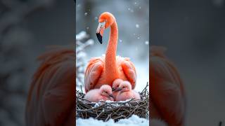 Heartwarming Flamingo Moments with Chicks [upl. by Chemash]