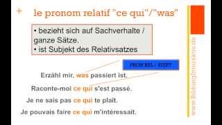 les pronoms relatifs ce qui  ce que Teil 2 [upl. by Morgun]